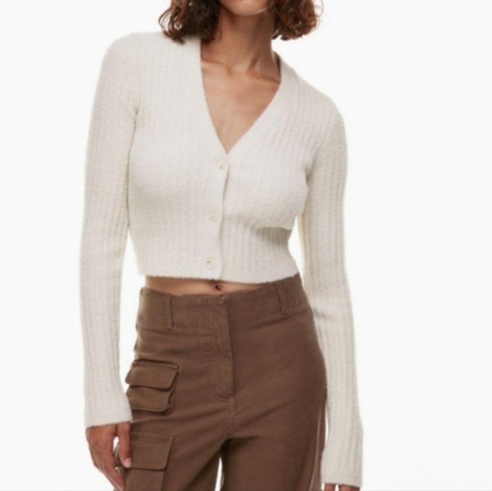 Wilfred Cream Ribbed Cardigan - Picture 14 of 14